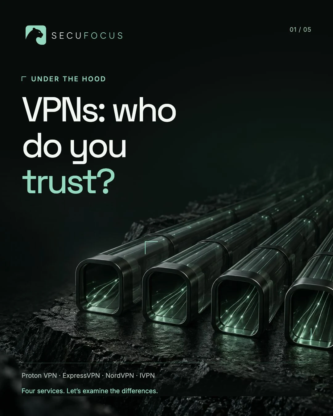 Opening slide of the VPN carousel: who do you trust?