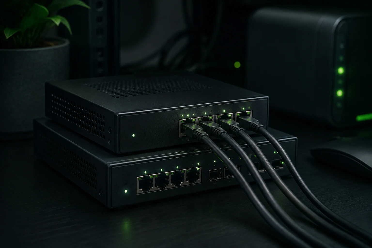 An illustrated home network setup.